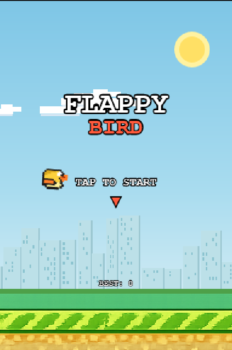 Flappy title screen
